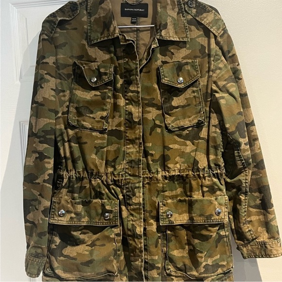 BANANA REPUBLIC Camo Military Jacket-M - Picture 2 of 10